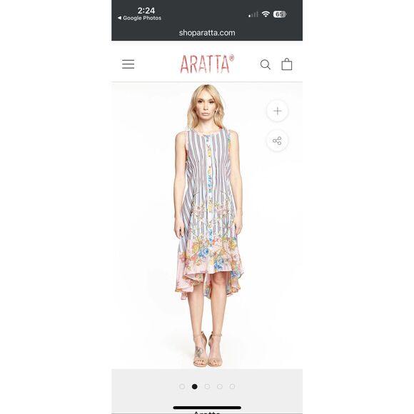 Aratta Women's My Dear Floral Print Sleeveless Dress Multicolor Medium - Picture 1 of 6